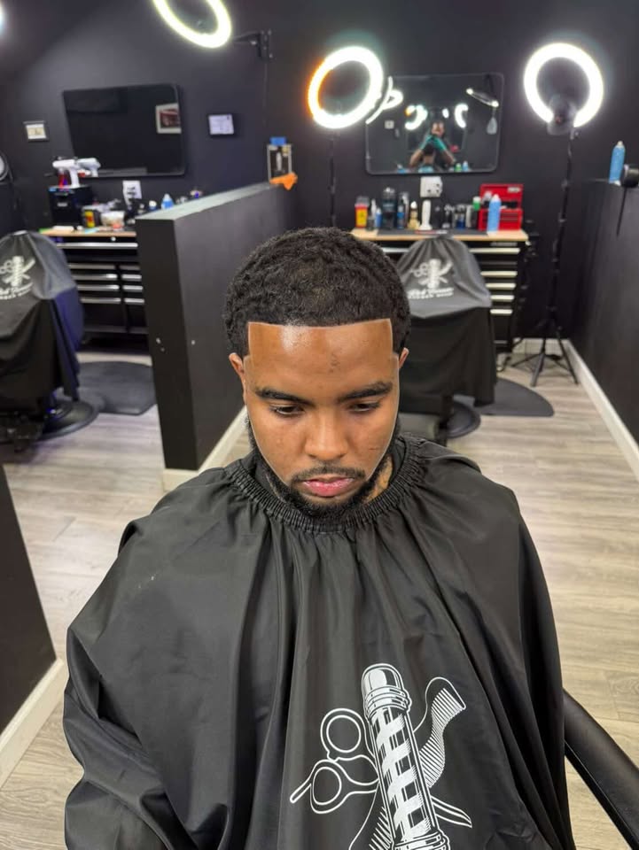 Clean fade with styled top